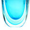 花瓶シェル - ライトブルー - Sommerso - オリジナル ムラーノ ガラス OMG
