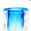 花瓶バブル - ライトブルー - Sommerso - オリジナル ムラーノ ガラス OMG