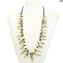 Dragon tooths - Ethnic Necklace with Gold - Venetian Beads - Original Murano Glass OMG