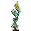 Escultura tira Evia - de colores - Cristal de Murano original OMG