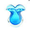 Vase campanule Baleton - Bleu clair Sommerso - Verre de Murano original OMG