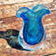 Vaso campanula Baleton - Azzurro Sommerso - Vetro di Murano Originale OMG