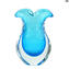 مزهرية جريس باليتون - أزرق فاتح سوميرسو - زجاج مورانو الأصلي OMG