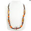 Marrakesch – Ethnische Halskette – Venezianische Perlen – Original Murano-Glas OMG