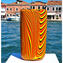 Tigre Vase elegante Form - Mundgeblasene Vase - Original Muranoglas OMG