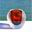 Vaso Oculus ambra Sommerso - Vetro di Murano