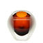 Vase Oculus amber - Sommerso - Original Murano Glass 