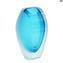 Vase Locus light blue- Sommerso - Original Murano Glass 