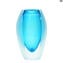 Jarrón Locus azul claro- Sommerso - Cristal de Murano original
