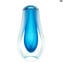 Vase Diafon Bleu clair - Sommerso - Verre de Murano original