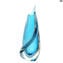 Vase Lava - Bleu Clair - Sommerso - Verre de Murano Original OMG