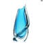 Vase Lava - Bleu Clair - Sommerso - Verre de Murano Original OMG