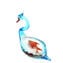 Cisne con pez - Cristal de Murano original OMG