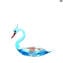 Cisne con pez - Cristal de Murano original OMG