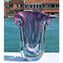 花瓶 デルタ バロトン - パープル - Sommerso - オリジナル ムラーノ ガラス OMG
