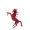 Красная лошадь - оригинальное муранское стекло OMG