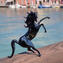 Cavallo Rampante Nero - Vetro di Murano Originale OMG