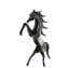 Черная лошадь - оригинальное муранское стекло OMG