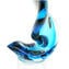 Strip to Wind – Hellblaue Skulptur – Original Murano-Glas