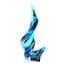 Faixa ao vento - Escultura azul claro - Vidro Murano original