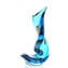 Bande au vent - Sculpture bleu clair - Verre de Murano original