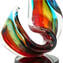Faixa multicolorida - Com prata - Vidro Murano Original OMG