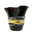 Schwarze Rose - Vase mit Gold - Original Muranoglas