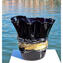 Black Rose - Vase with gold - Original Murano Glass