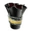 Schwarze Rose - Vase mit Gold - Original Muranoglas