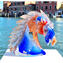 Horse head - multicolor - Sculpture - Original Murano glass Omg