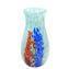 Vaso bottiglia arcobaleno - Turchese - Vetro di Murano Originale OMG