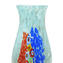 Vase bouteille Arc-en-ciel - Turquoise - Verre de Murano Original OMG