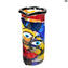 Vase mit kubischem Gesicht – Hommage an Picasso – Original Murano-Glas OMG