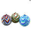 Set of 3 Christmas Ball - Fenicio tecnique - Murano Glass Xmas 