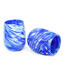 Juego de 6 vasos para beber - Zimma Blu - Cristal de Murano original OMG