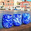 Set di 6 Bicchieri Zimma Blu - vetro di Murano Originale