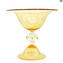 核心花瓶 - 金色和琥珀色 - 原始穆拉諾玻璃 OMG