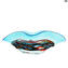 Centre de Table Sombrero Lightblue - Verre de Murano Original OMG