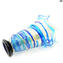 Vase Sbruffi Ocean Waves Blue - Vase en verre de Murano