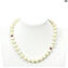 Granada - Pearls and Rubies Beads - Original Murano Glass OMG