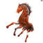 Cavallo  rampante Multicolor - Siena - Vetro di Murano orginale OMG