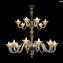 Lámpara veneciana Imperiale Firenze - Liberty - Cristal de Murano - 12 + 6 luces