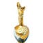 Trefuochi Caraffa - celeste e oro - vetro di Murano originale OMG