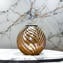 Fenicio - Brown and silver leaf Vase - Original Murano Glass OMG