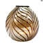Фенисио - Ваза коричнево-серебряного цвета - Original Murano Glass OMG