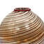 Romano - Vase à bord rouge et feuille d'argent - Verre de Murano original OMG