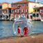Christmas ball with nativity scene - Original  Murano Glass OMG