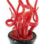 Blixa - plante aquatique - rouge - Verre de Murano original OMG