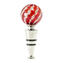 Bouchon de bouteille Cannes - Rouge et blanc - Verre de Murano Original OMG