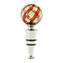 Bottle stopper -  Green and red filigree - Original Murano Glass OMG